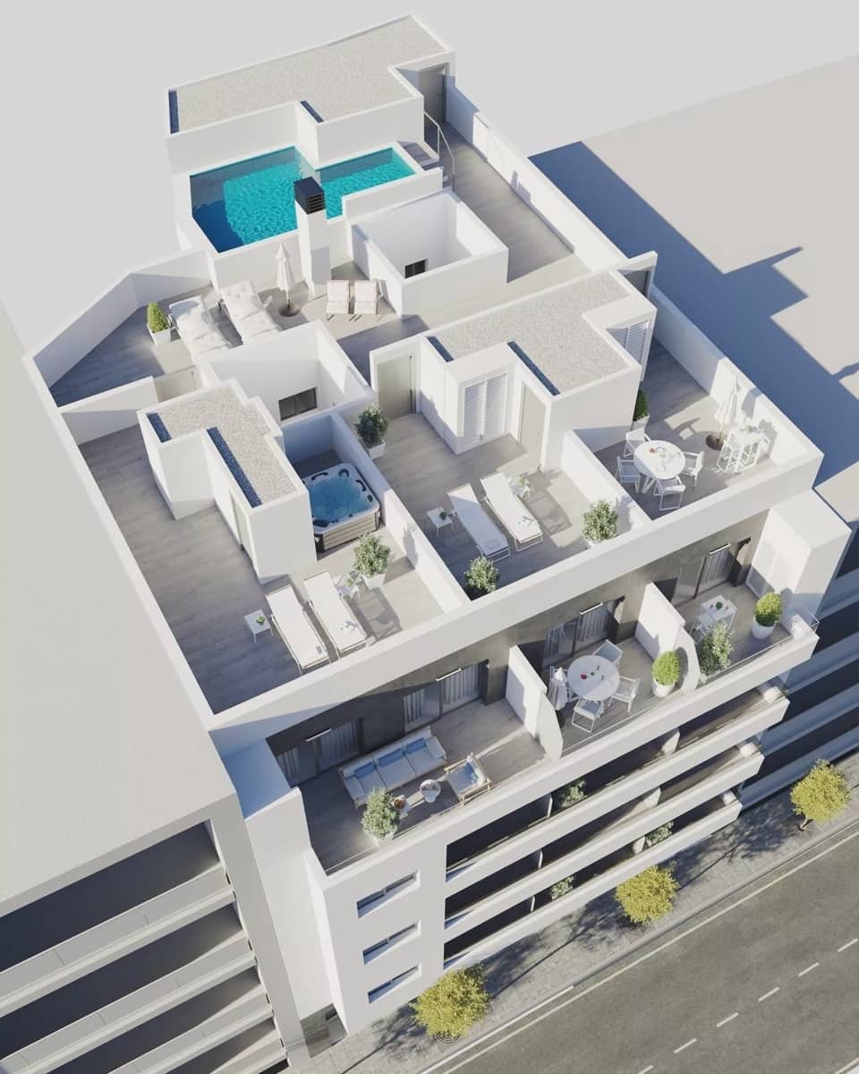 3 sovrum Lägenhet till salu i Torrevieja med pool garage - 329 000 € (Ref: 9901049)