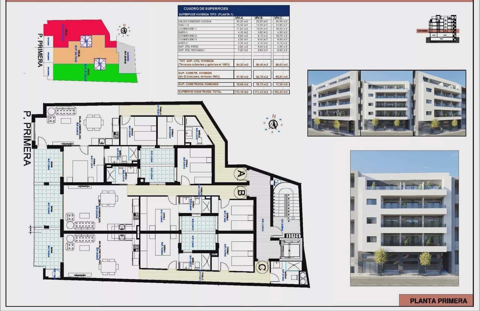 3 sovrum Lägenhet till salu i Torrevieja med pool garage - 329 000 € (Ref: 9901049)