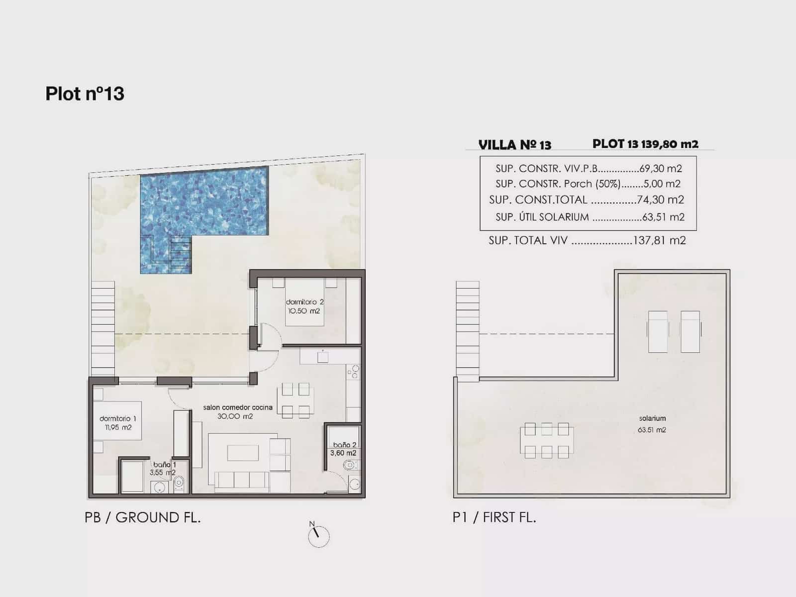 2 bedroom Terraced Villa for sale in Pilar de la Horadada with garage - € 350,000 (Ref: 9909376)