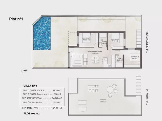 3 makuuhuone Paritalo myytävänä paikassa Pilar de la Horadada ciudad, Pilar de la Horadada mukana 
autotalli - 480 000 € (Ref: 9909377)