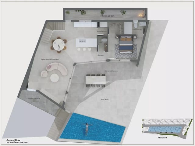 Chalet de 3 habitaciones en Benitachell / Benitatxell en venta con piscina garaje - 920.000 € (Ref: 9909386)