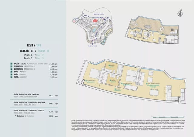 2 soverom Leilighet til salgs i Los Collados - Los Geraneos, Aguilas med svømmebasseng - € 457 000 (Ref: 9909390)