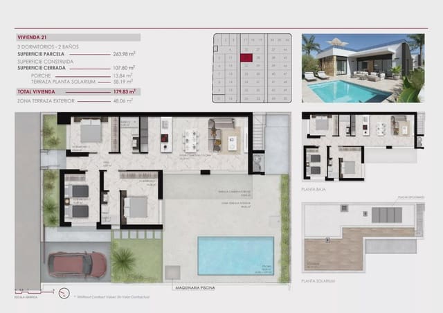 3 sovrum Villa till salu i Ciudad Quesada, Rojales med pool garage - 549 000 € (Ref: 9909394)