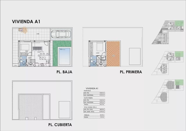 2 soverom Strandleiligheter til salgs i Alamillo, Mazarrón med garasje - € 249 900 (Ref: 9909397)