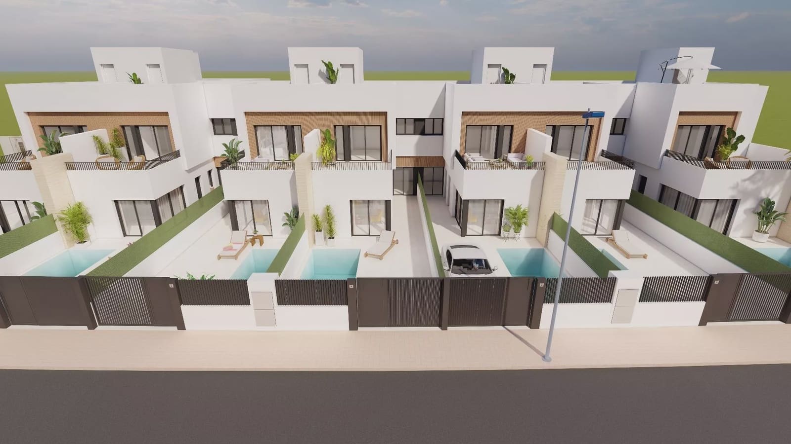 3 soverom Rekkehus til salgs i Santiago de la Ribera med svømmebasseng garasje - € 369 900 (Ref: 9909402)