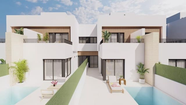 3 soverom Rekkehus til salgs i Santiago de la Ribera, San Javier med svømmebasseng garasje - € 369 900 (Ref: 9909402)