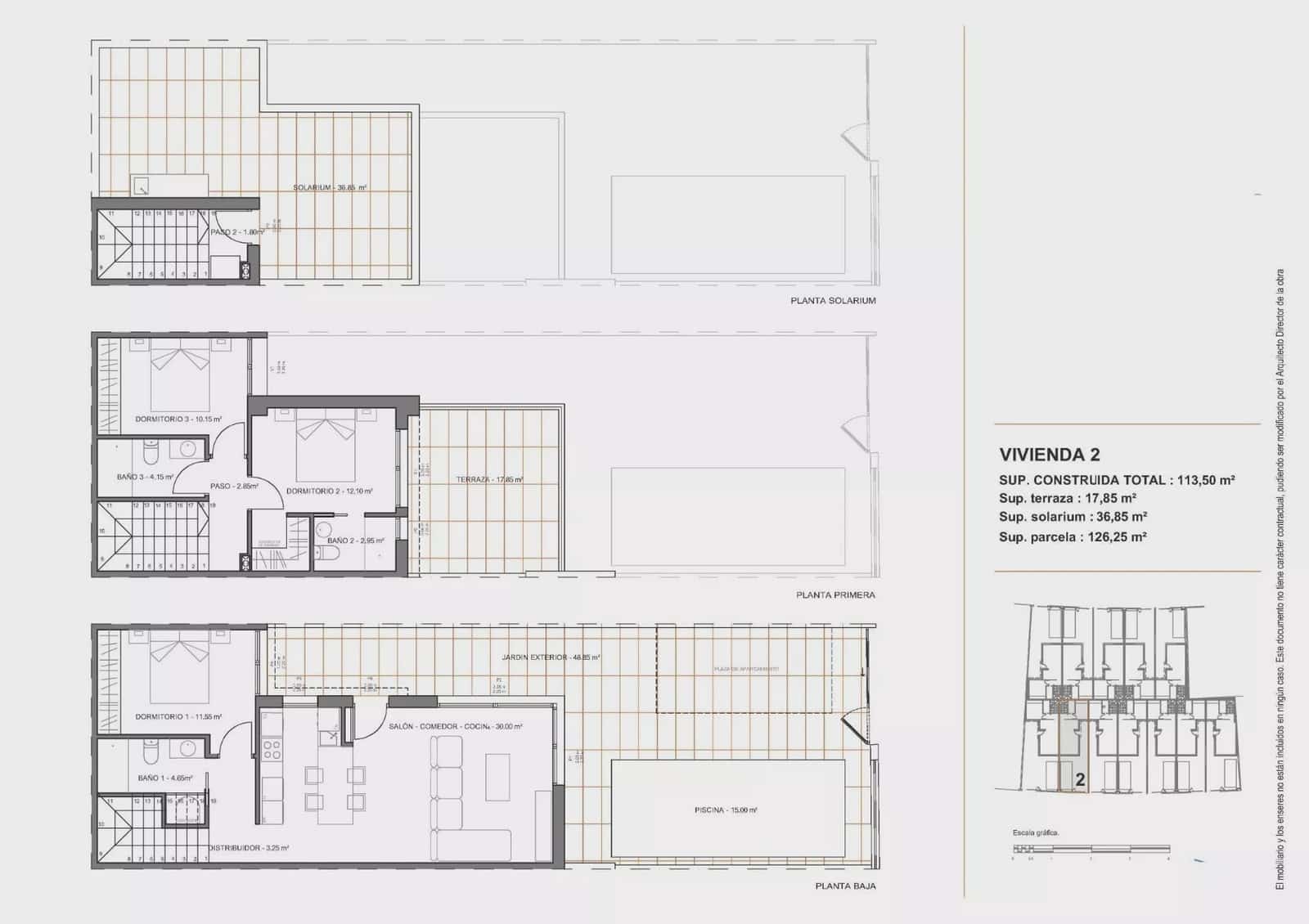 3 soverom Rekkehus til salgs i Santiago de la Ribera med svømmebasseng garasje - € 369 900 (Ref: 9909402)
