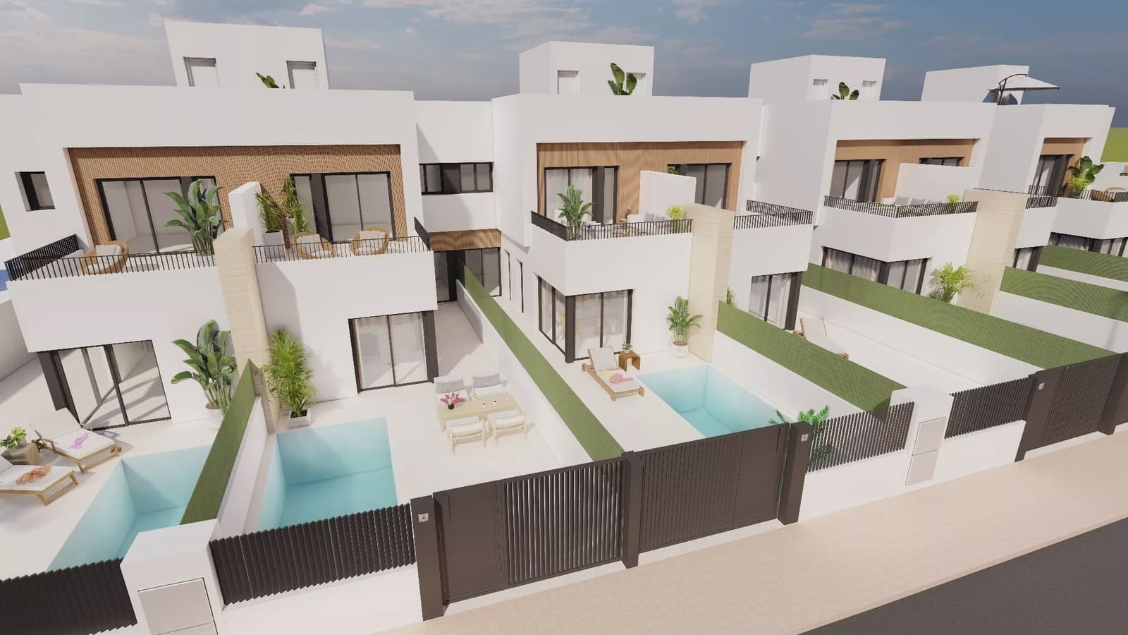 3 soverom Rekkehus til salgs i Santiago de la Ribera med svømmebasseng garasje - € 369 900 (Ref: 9909402)
