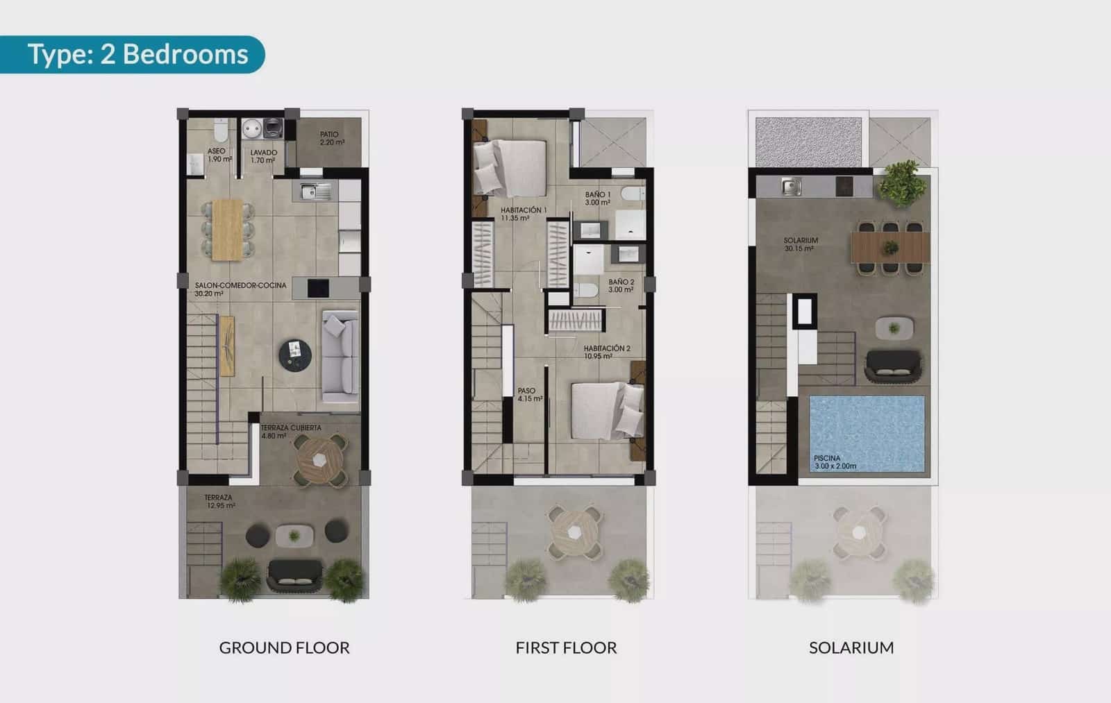 2 chambre Maison de Ville à vendre à Dolores avec piscine garage - 295 000 € (Ref: 9915003)