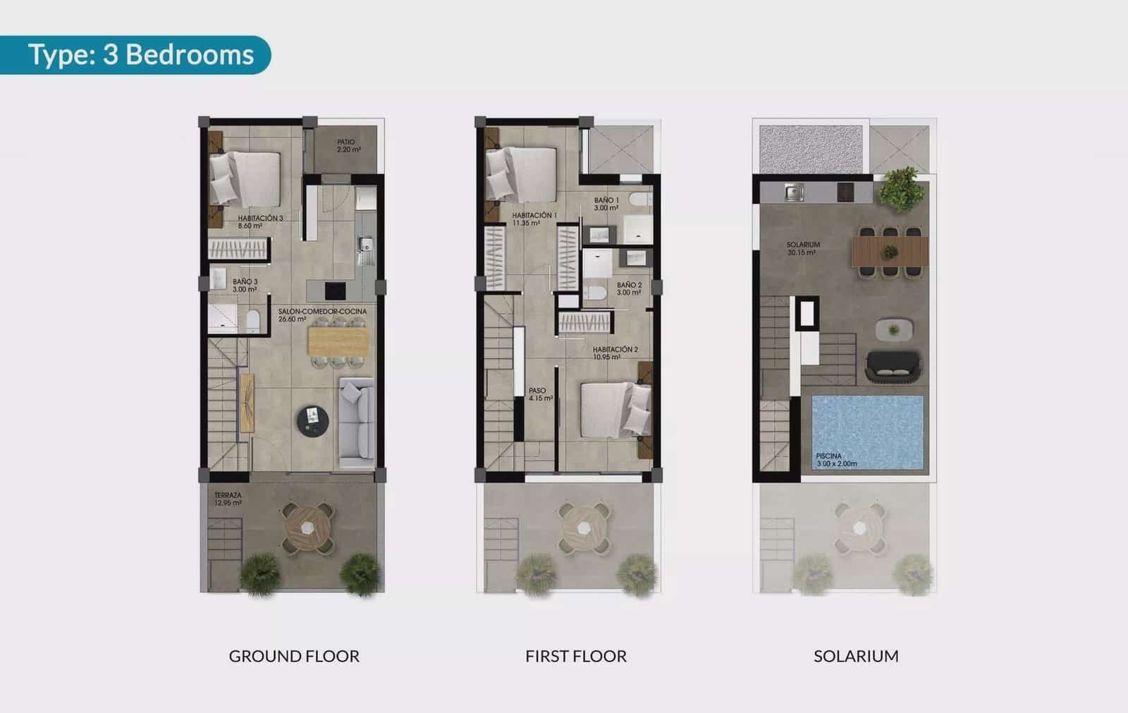 3 bedroom Townhouse for sale in Dolores with pool garage - € 306,000 (Ref: 9915004)