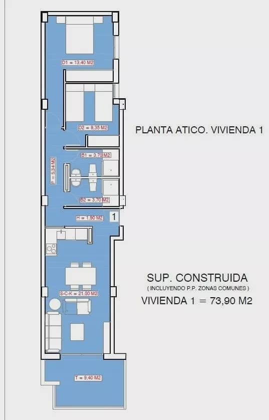 2 soveværelse Strandlejlighed til salg i Torrevieja med swimmingpool - € 258.650 (Ref: 9923189)