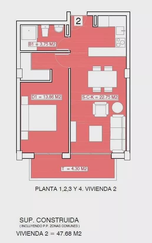 1 bedroom Apartment for sale in Torrevieja with pool - € 164,496 (Ref: 9923191)