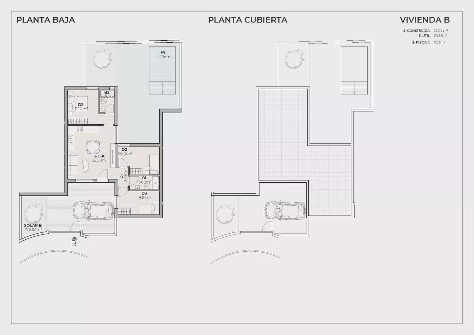 Pareado de 3 habitaciones en Mazarrón en venta con piscina garaje - 239.900 € (Ref: 9933732)