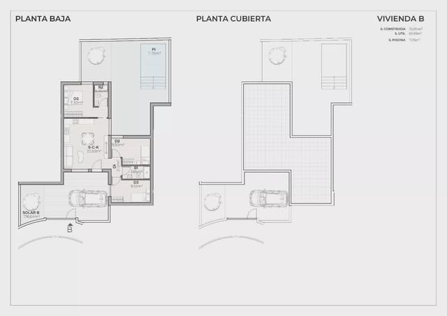 Pareado de 3 habitaciones en Mazarrón ciudad, Mazarrón en venta con piscina garaje - 239.900 € (Ref: 9933732)