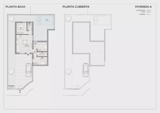 Pareado de 3 habitaciones en Mazarrón ciudad, Mazarrón en venta con piscina garaje - 259.900 € (Ref: 9933734)