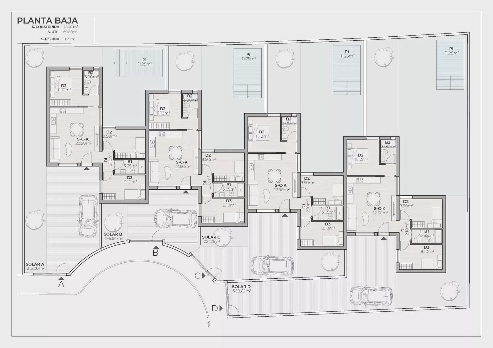 Pareado de 3 habitaciones en Mazarrón en venta con piscina garaje - 259.900 € (Ref: 9933734)