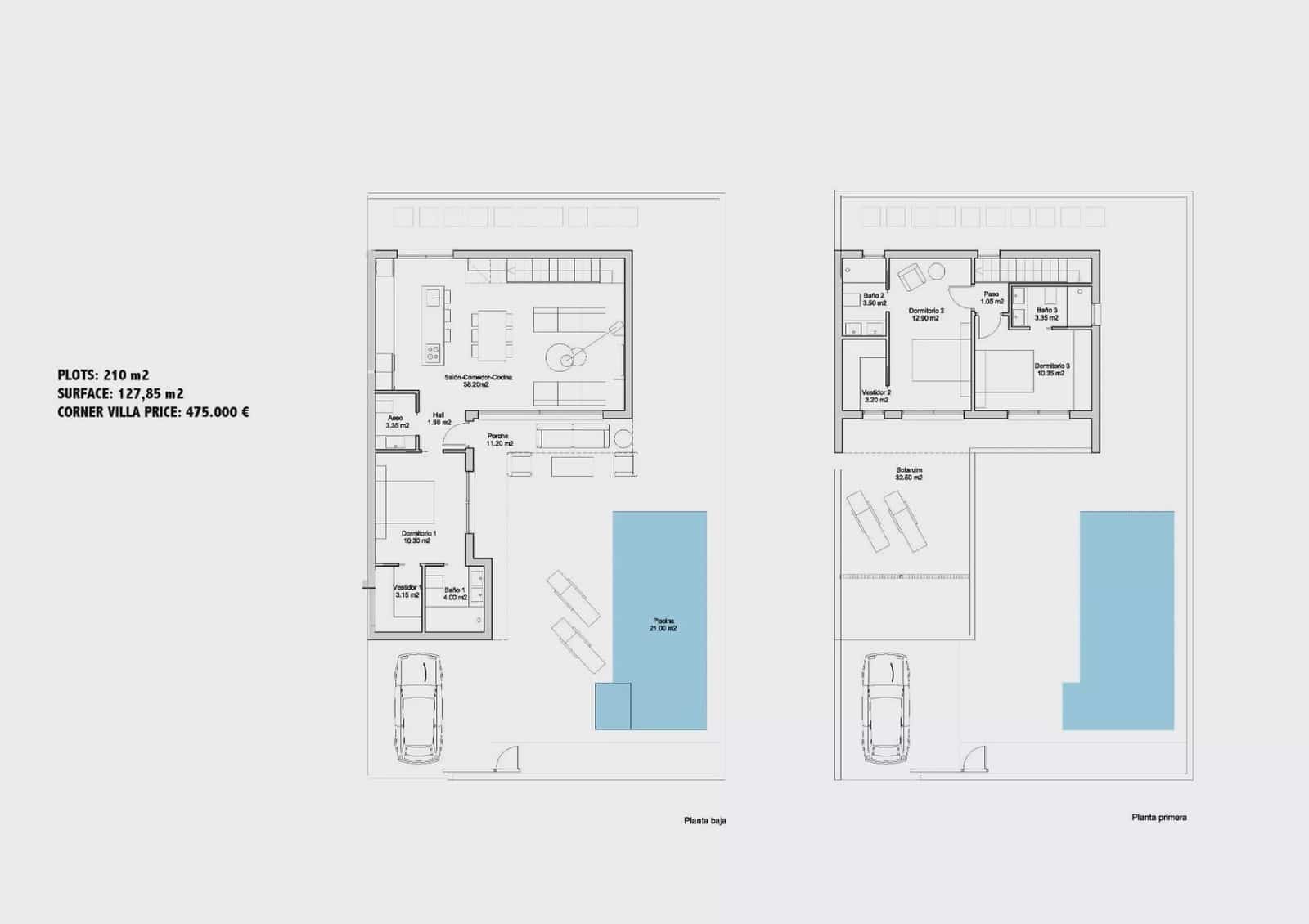 3 soverom Villa til salgs i San Javier med svømmebasseng garasje - € 495 000 (Ref: 9940432)