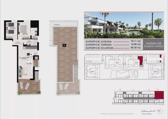 2 soveværelse Bungalow til salg i Ciudad Quesada, Rojales med swimmingpool garage - € 339.000 (Ref: 9940439)