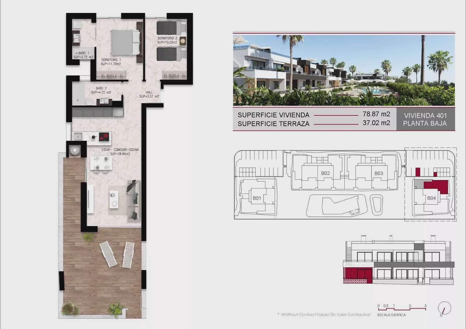 2 camera da letto Bungalow in vendita in Rojales con piscina garage - 314.000 € (Rif: 9940440)