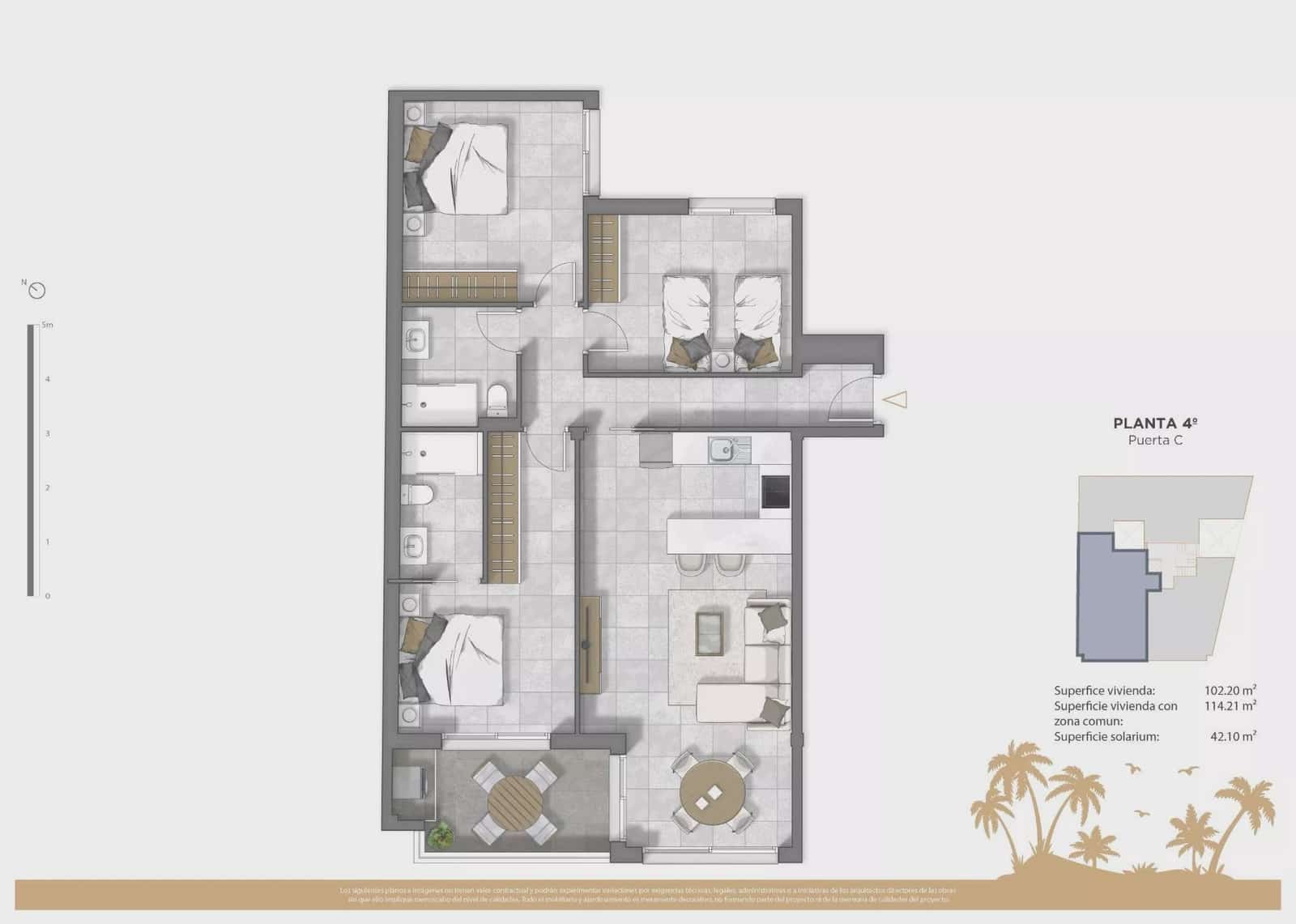 Apartamento de 3 habitaciones en Guardamar del Segura en venta con piscina garaje - 549.500 € (Ref: 9954854)