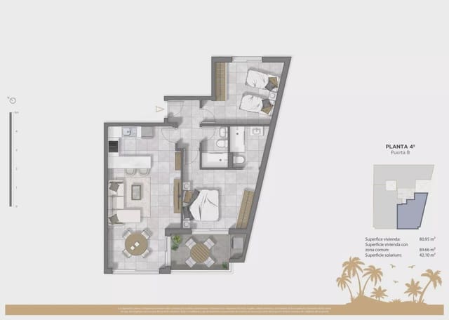 2 soveværelse Lejlighed til salg i Zona Pueblo, Guardamar del Segura med swimmingpool garage - € 468.500 (Ref: 9954855)