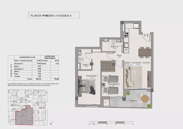 2 soverom Leilighet til salgs i Norte, Santa Pola med svømmebasseng - € 248 000 (Ref: 9959409)