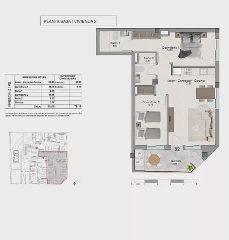 2 camera da letto Appartamento in vendita in Norte, Santa Pola con piscina - 238.000 € (Rif: 9959410)