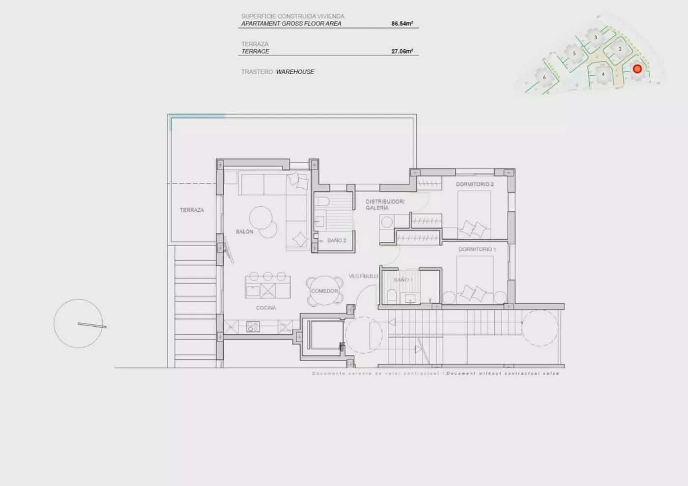 2 soveværelse Lejlighed til salg i Torre-Pacheco med swimmingpool garage - € 315.900 (Ref: 9962688)