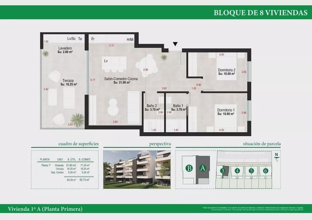2 slaapkamer Appartement te koop in Condado de Alhama, Alhama de Murcia met zwembad garage - € 229.900 (Ref: 9975955)