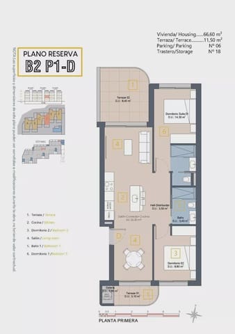 2 soveværelse Villa til salg i Las Lomas de Rame - Bahía Bella, Los Alcázares med swimmingpool garage - € 279.900 (Ref: 9975957)