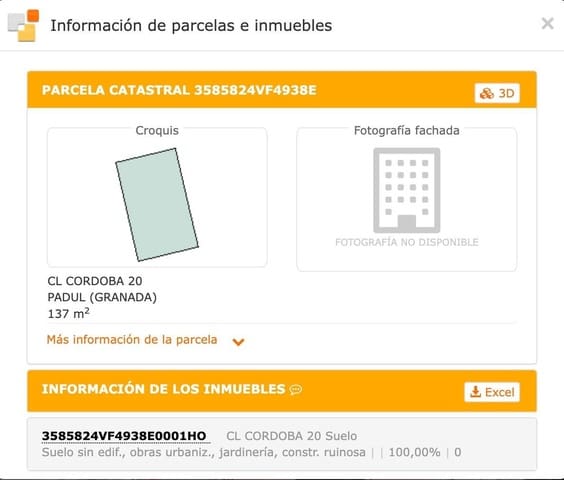 Solar/Parcela en Padul en venta - 43.840 € (Ref: 9543340)