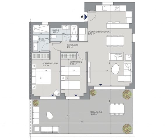 2 soveværelse Lejlighed til salg i Torremuelle, Benalmádena med swimmingpool garage - € 585.000 (Ref: 7486228)