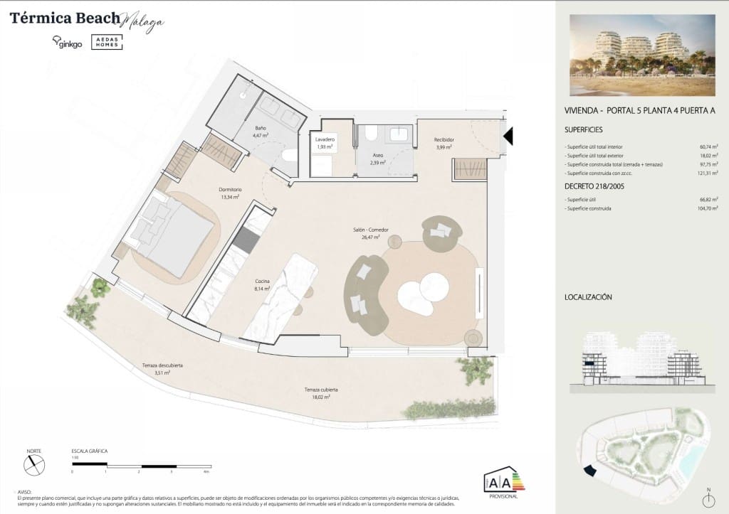 1 sovrum Lägenhet till salu i Malaga stad med pool garage - 720 000 € (Ref: 9236176)