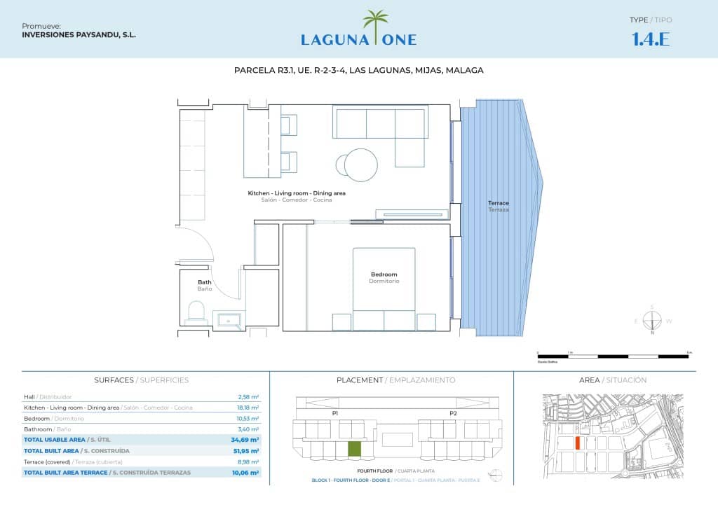 1 chambre Appartement à vendre à Mijas Costa avec piscine garage - 251 600 € (Ref: 9256821)