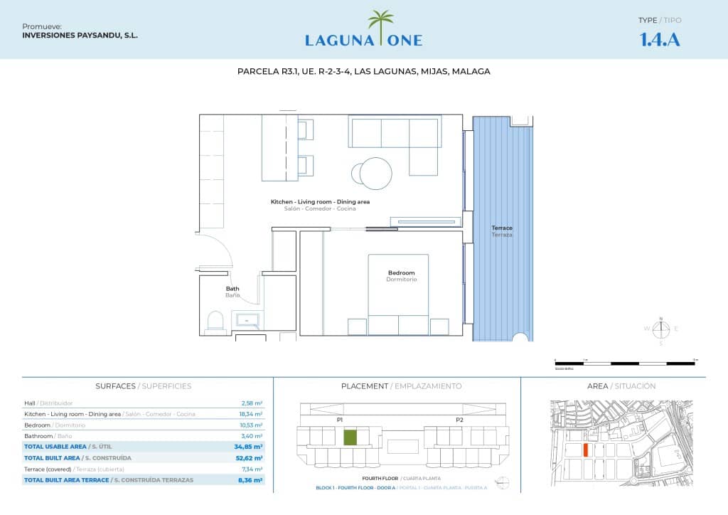 1 chambre Appartement à vendre à Mijas Costa avec piscine garage - 251 600 € (Ref: 9256821)