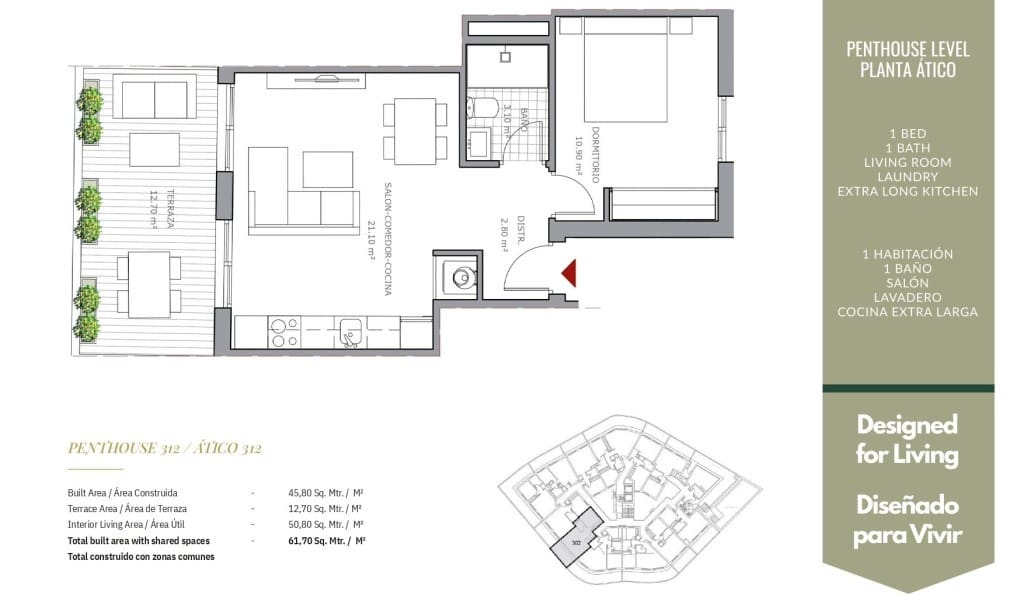 1 bedroom Apartment for sale in Mijas Costa with pool garage - € 225,000 (Ref: 9735275)