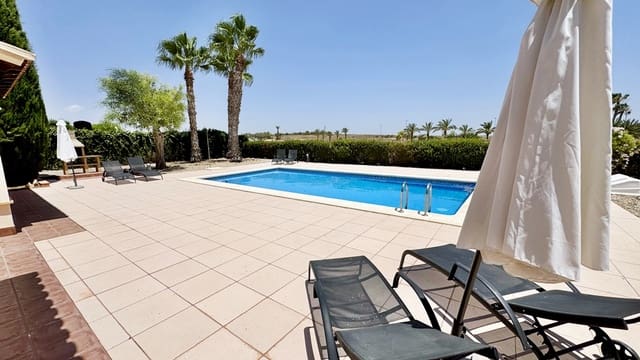 Chalet de 3 habitaciones en Hacienda del Alamo, Fuente Alamo de Murcia en venta con piscina garaje - 455.000 € (Ref: 10026255)