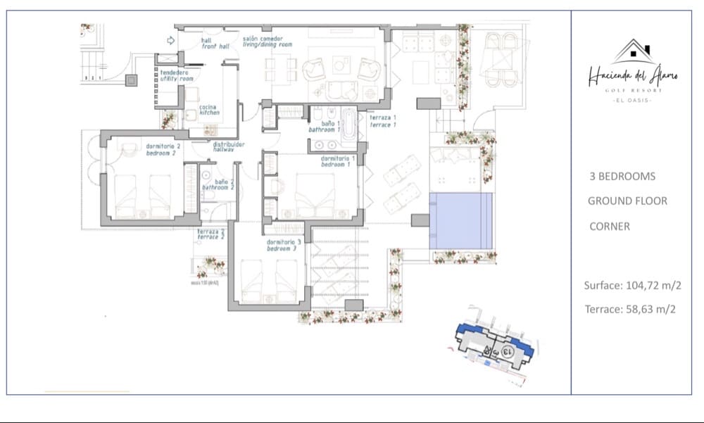 2 chambre Villa/Maison à vendre à Hacienda del Alamo avec piscine garage - 151 998 € (Ref: 10076986)
