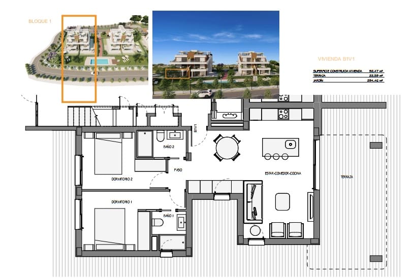 2 bedroom Apartment for sale in Hacienda del Alamo with pool garage - € 196,000 (Ref: 9523271)