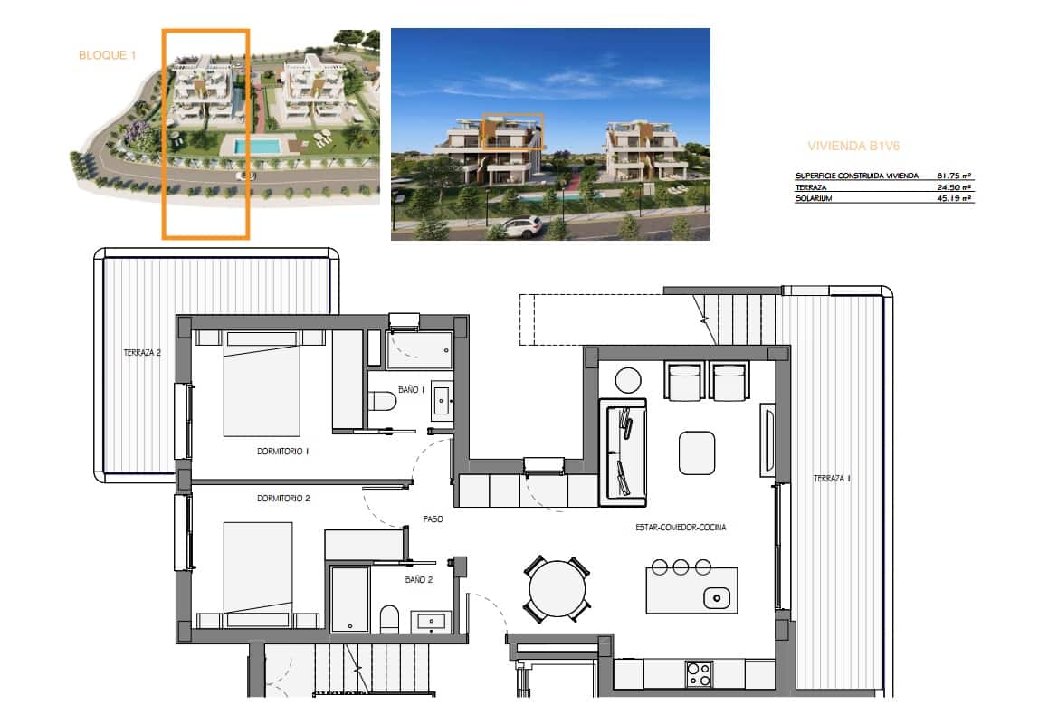 2 bedroom Apartment for sale in Hacienda del Alamo with pool garage - € 196,000 (Ref: 9523271)