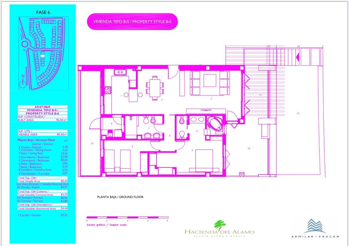 Apartamento de 2 habitaciones en Hacienda del Alamo en venta con piscina garaje - 174.000 € (Ref: 9812415)