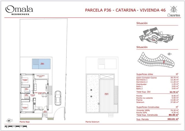 2 bedroom Villa for sale in Hacienda del Alamo, Fuente Alamo de Murcia with pool - € 310,000 (Ref: 9990918)