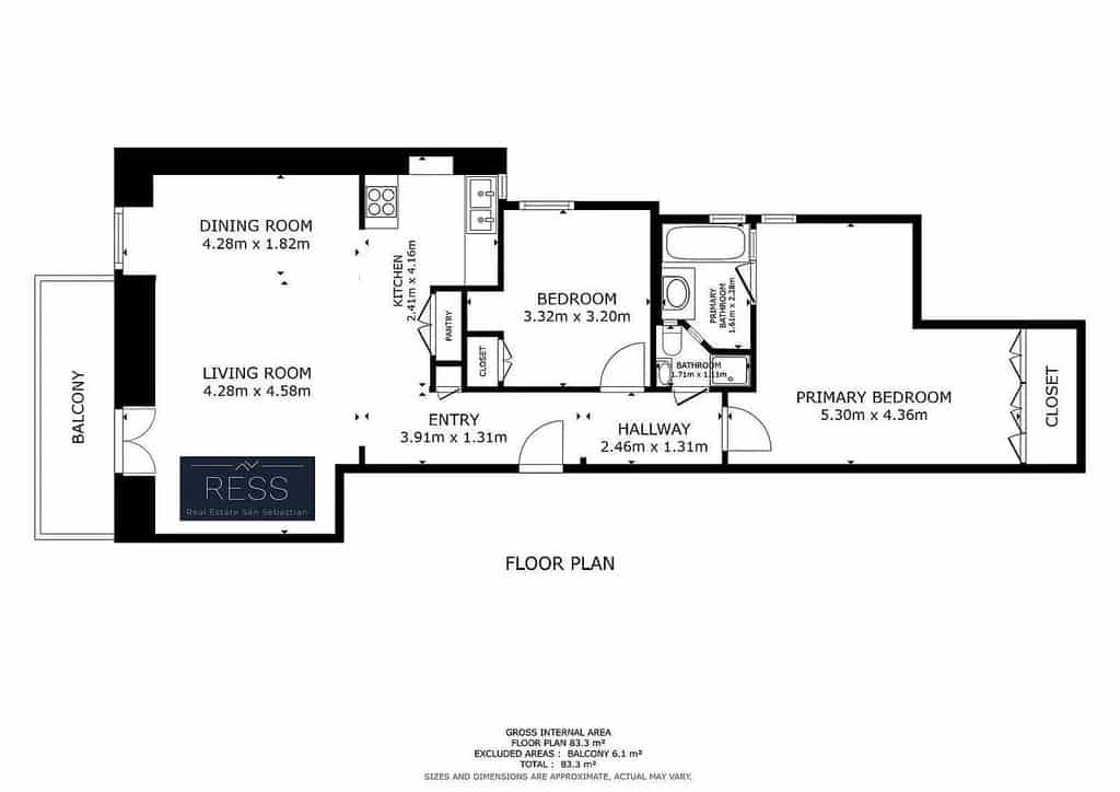 2 sypialnia Mieszkanie na sprzedaż w Donostia-San Sebastian - 845 000 € (Ref: 9797705)