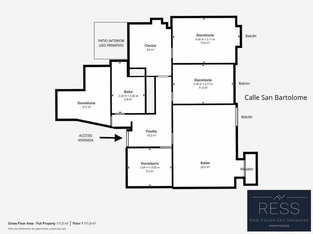 4 sovrum Lägenhet till salu i Donostia-San Sebastian - 1 049 999 € (Ref: 9798007)