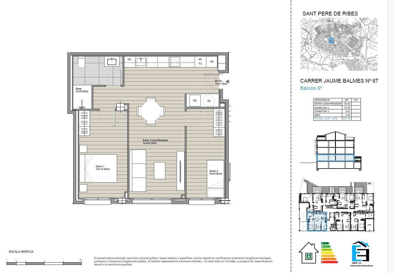 2 bedroom Apartment for sale in Sant Pere de Ribes - € 272,000 (Ref: 10183015)