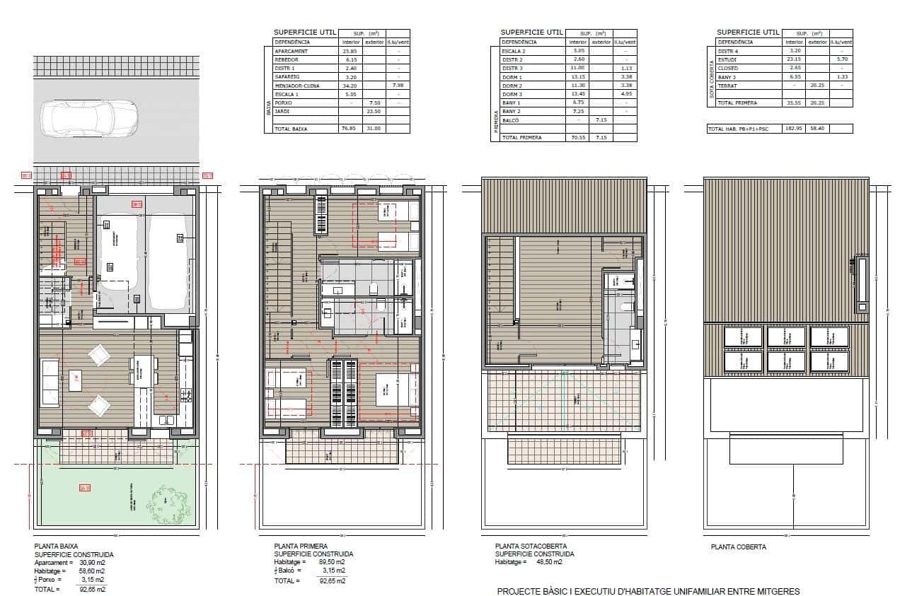 4 sypialnia Dom blizniak na sprzedaż w Sant Pere de Ribes z garażem - 850 000 € (Ref: 9073497)