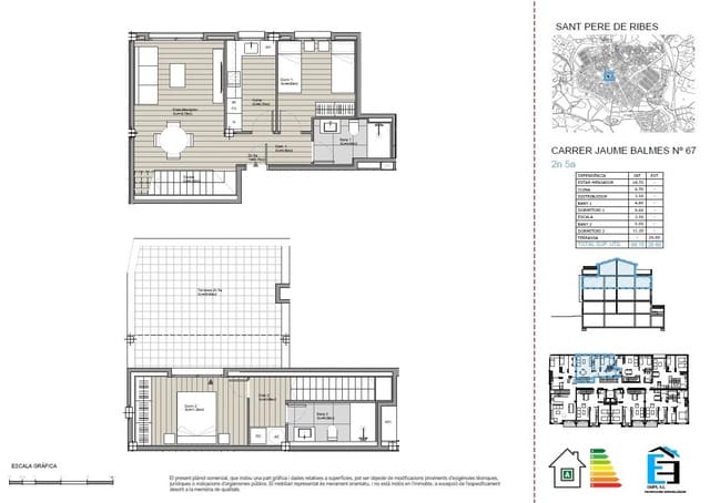 2 chambre Appartement à vendre à Sant Pere de Ribes avec garage - 349 000 € (Ref: 9565324)
