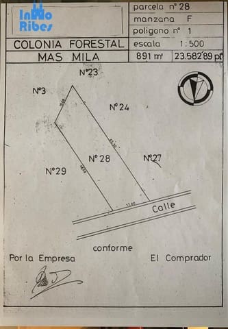 Byggegrund til salg i Olivella - € 55.000 (Ref: 9799377)