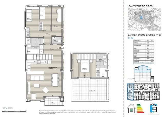 3 soveværelse Lejlighed til salg i Sant Pere de Ribes med garage - € 489.000 (Ref: 9870239)