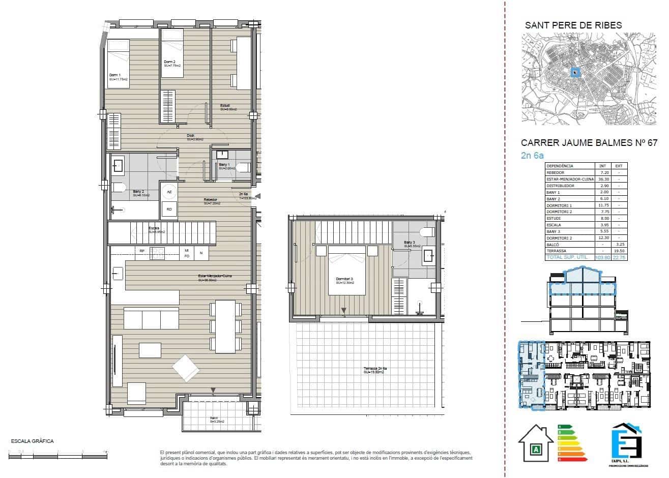 3 slaapkamer Appartement te koop in Sant Pere de Ribes met garage - € 489.000 (Ref: 9870239)